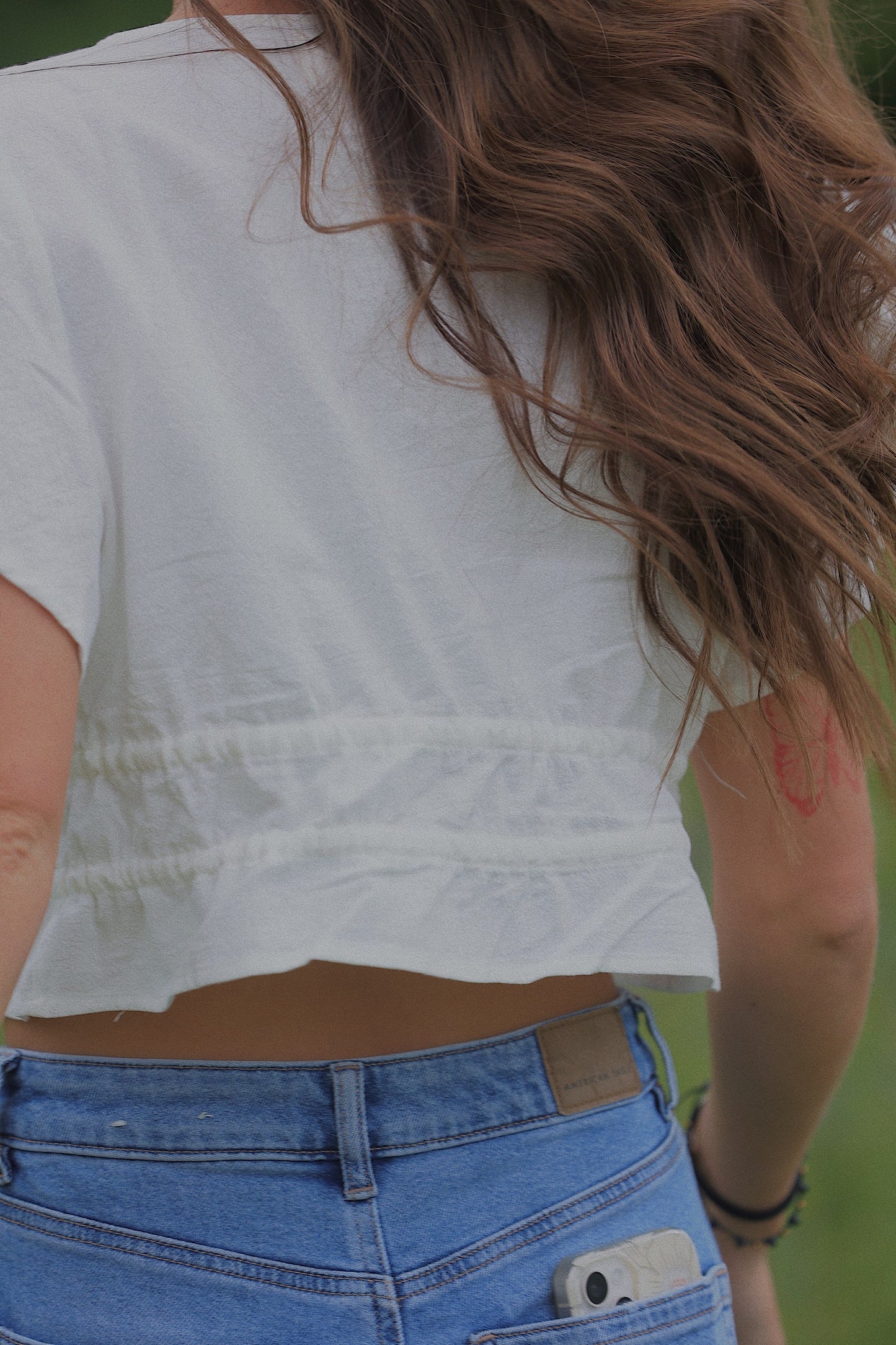 AVA FRONT TIE WHITE FLOW CROPPED SHIRT image 5