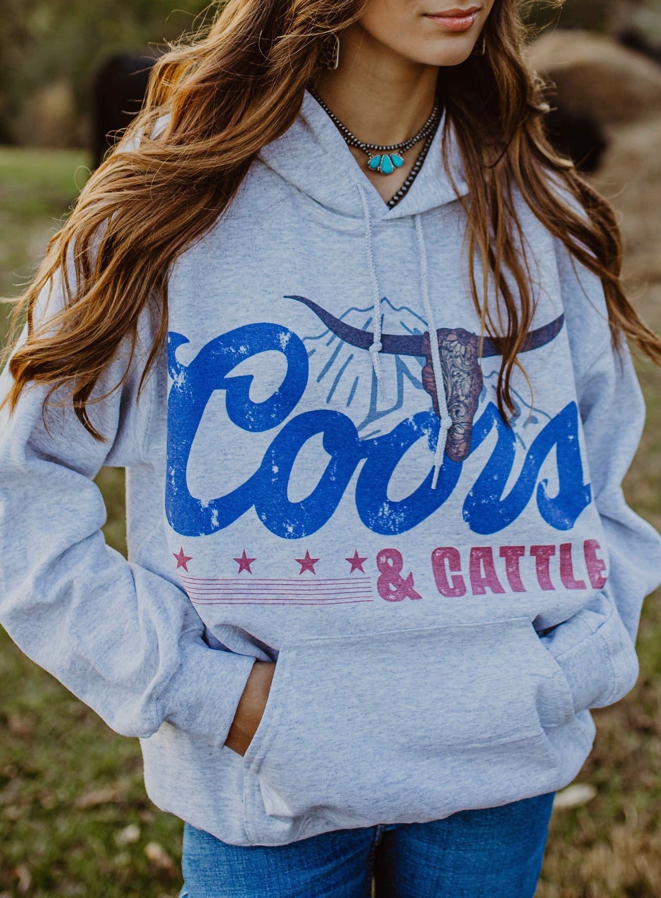 COORS AND CATTLE WESTERN HOODIE image 0