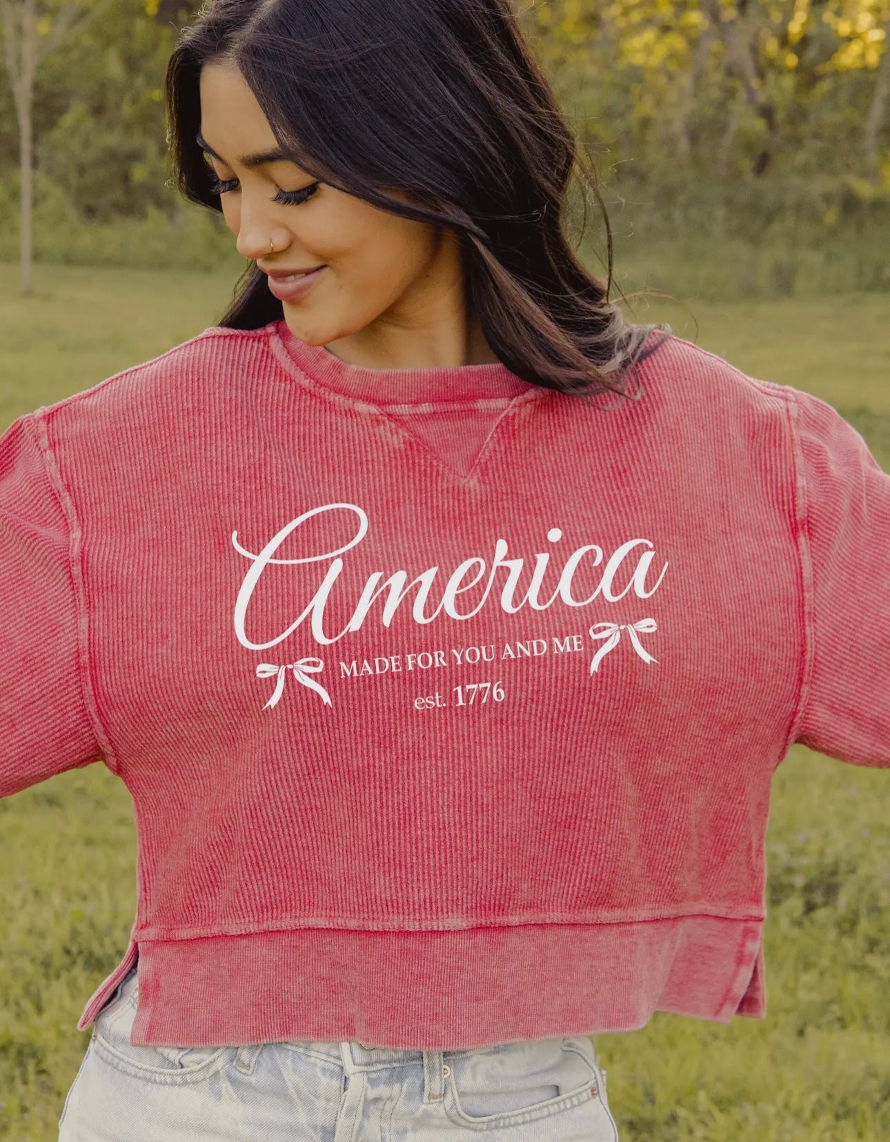 AMERICA BOWS 1776 CORDED SWEATSHIRT image 0