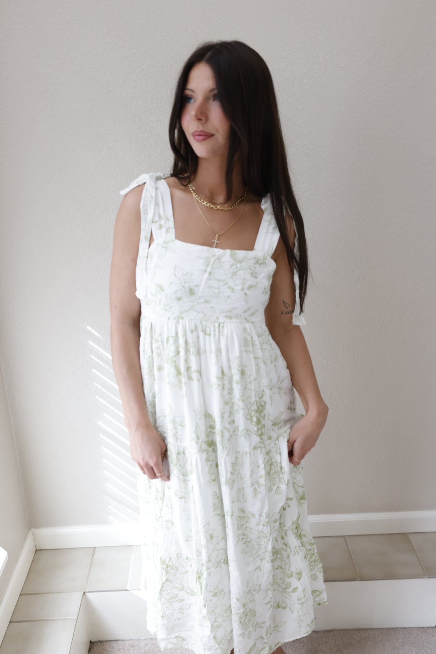 TIA TIERED MIDI DRESS