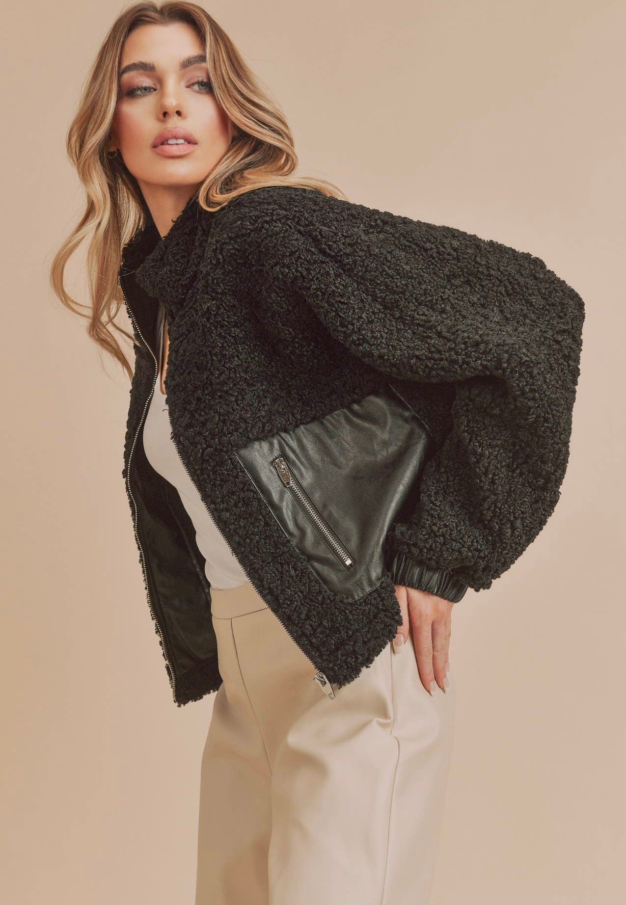 PENNY SHERPA VEGAN JACKET image 5