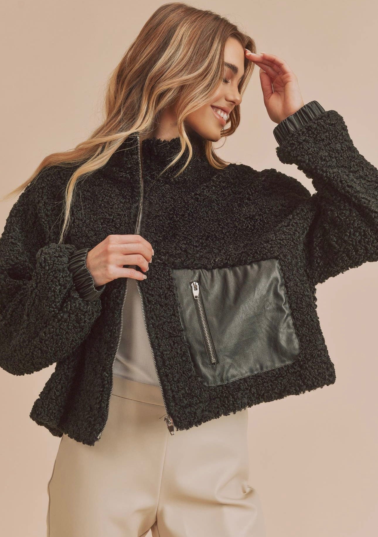 PENNY SHERPA VEGAN JACKET image 4