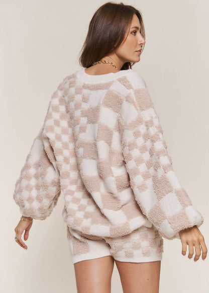 KNIT CHECKERED SWEATER  image 10