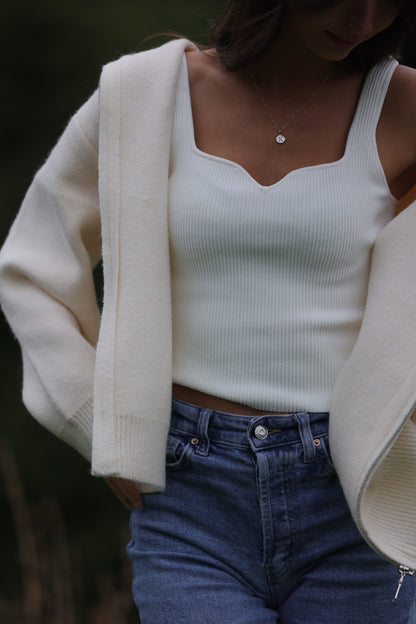 SWEATER ZIP UP JACKET WITH HOOD  image 9