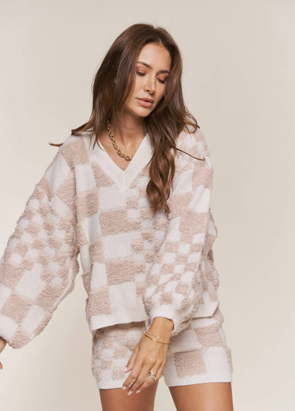 KNIT CHECKERED SWEATER  image 11