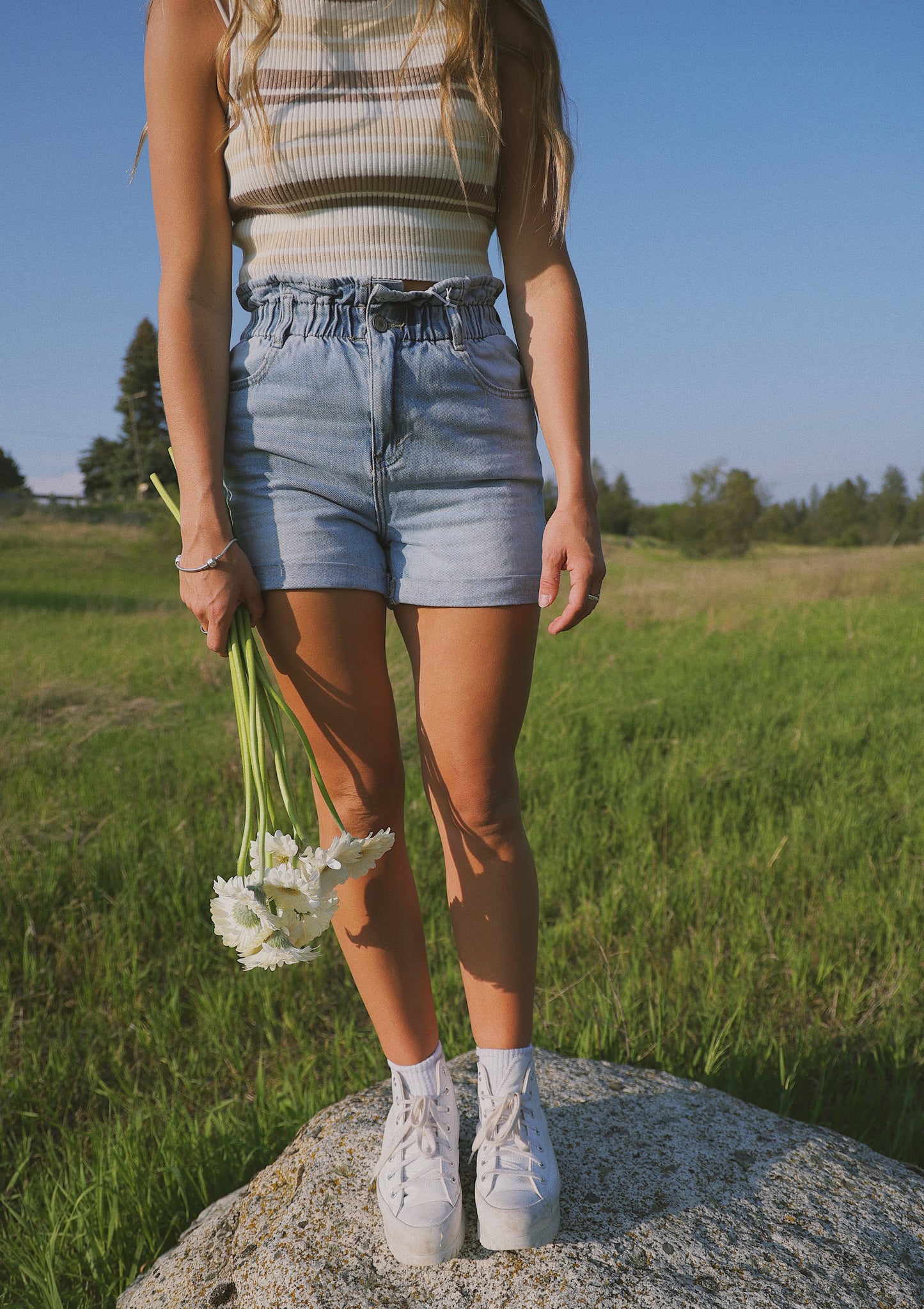 KAN CAN HIGH RISE PAPER BAG SHORTS