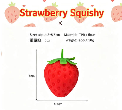 Strawberry Squishy Stress Toy – Soft & Stretchy