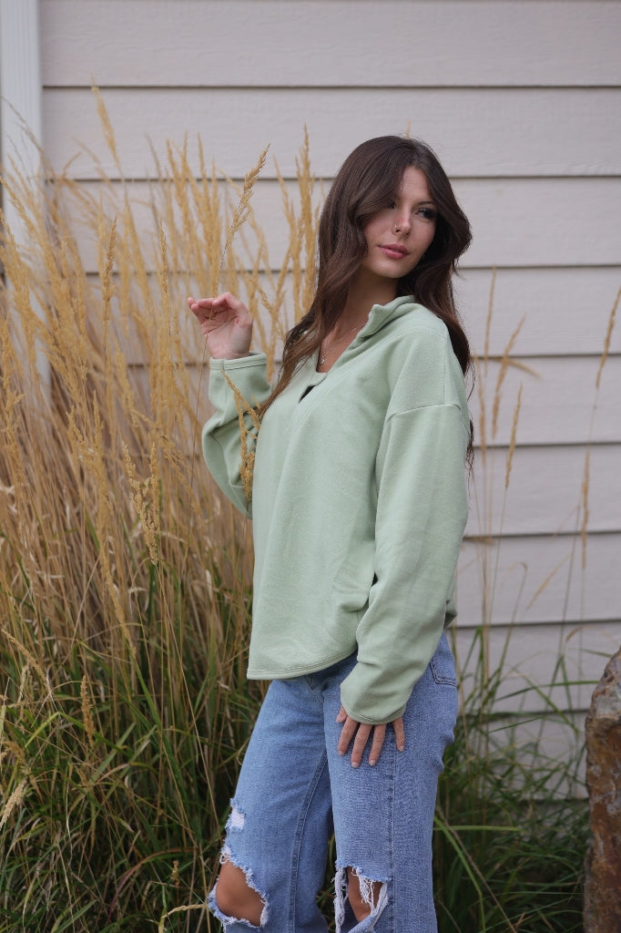 SAGE FLEECE PULLOVER