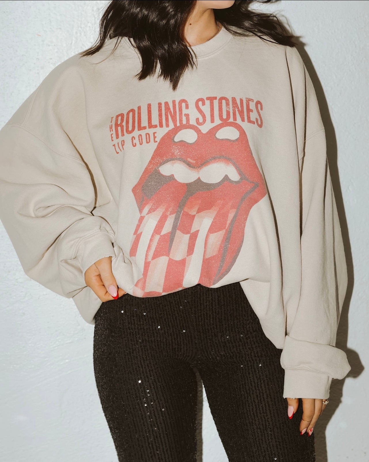 ROLLING STONES ZIP CODE SAND SWEATSHIRT image 4