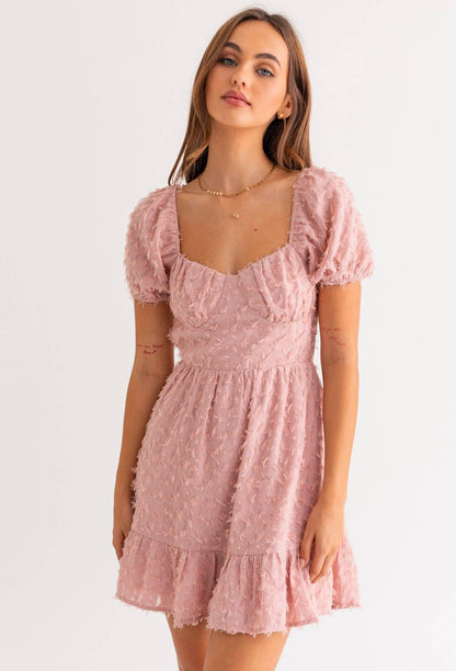 OAKLY PUFF SLV OPEN BACK MINI DRESS image 3