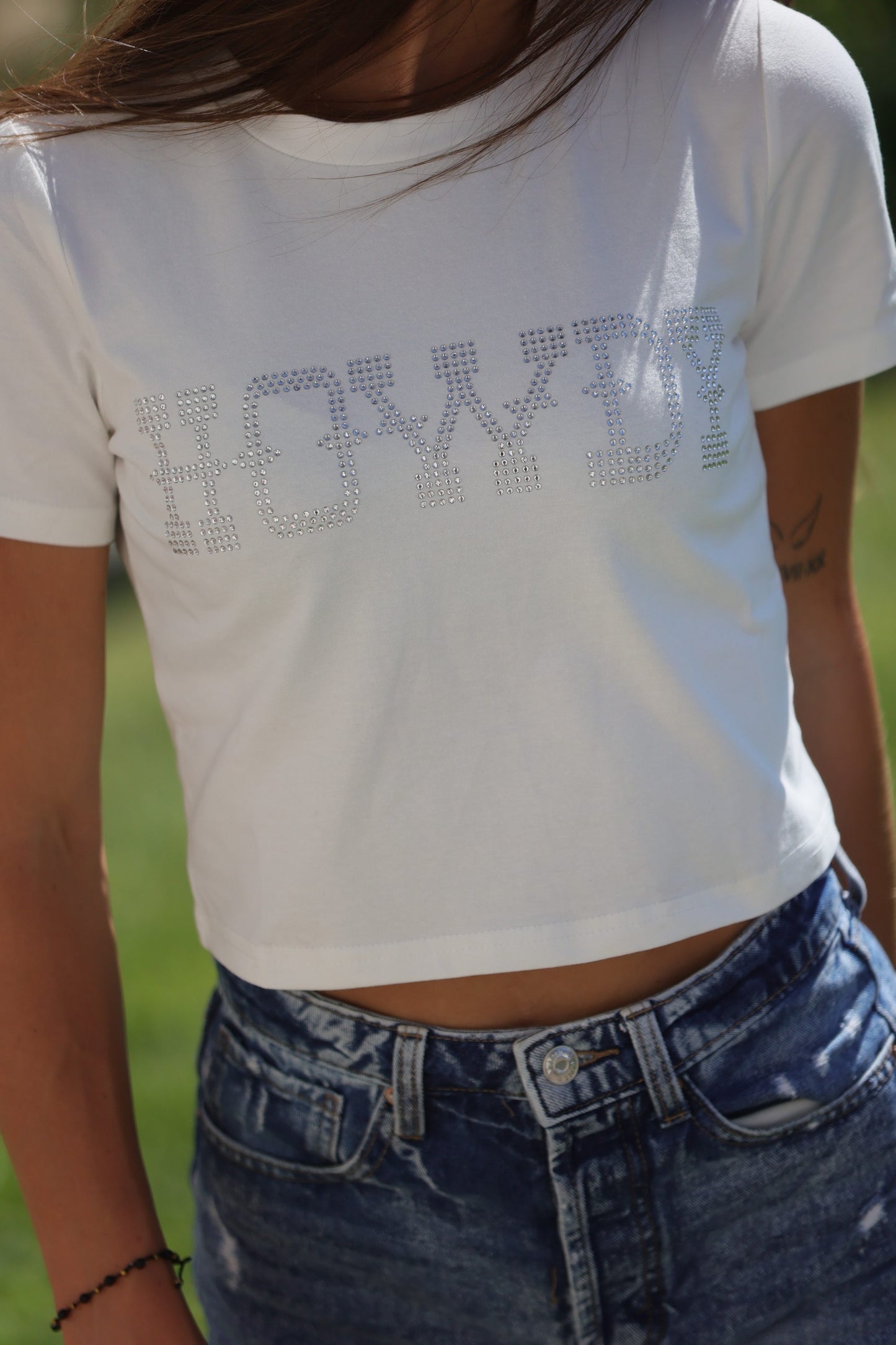 HOWDY RHINESTONE CROP TOP image 3