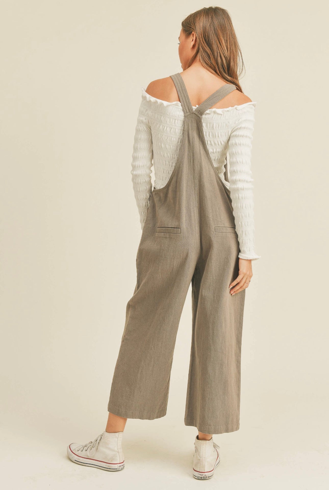 AMELIA CHARCOAL WASHED COTTON JUMPSUIT image 2